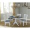 International Concepts Round 36 in Rd Extension Dining Table, 4 Emily Chairs, White/Heather Gray, 36 W, 48 L, 29.3 in H K05-36RXT-C617-4 - alternate 3